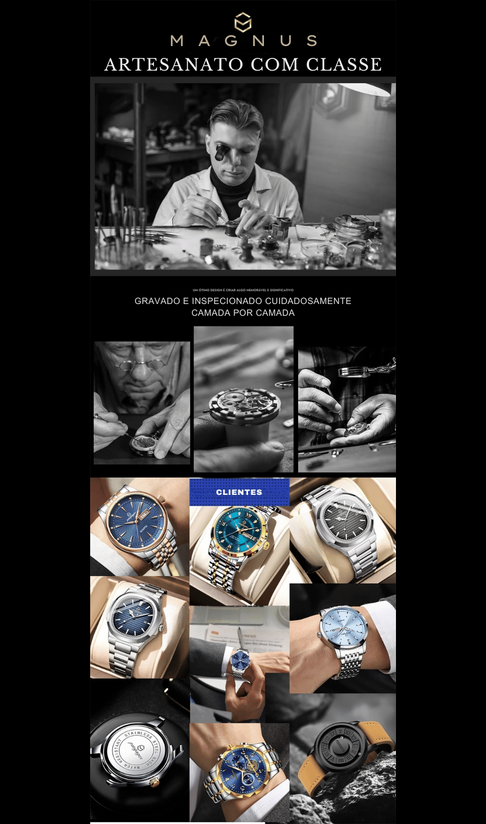 PENGAGAR Relógio Masculino de Luxo Data Semana Relógio Luminoso À Prova D 'Água